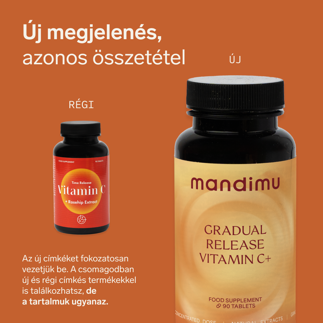 Fokozatosan felszabaduló C-vitamin csipkebogyó kivonattal