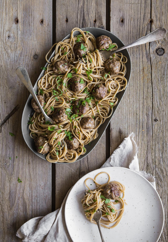 Húsgolyók spagettivel