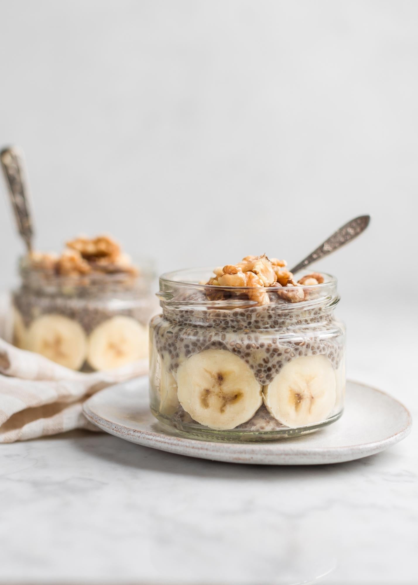 Banános-diós chiapuding