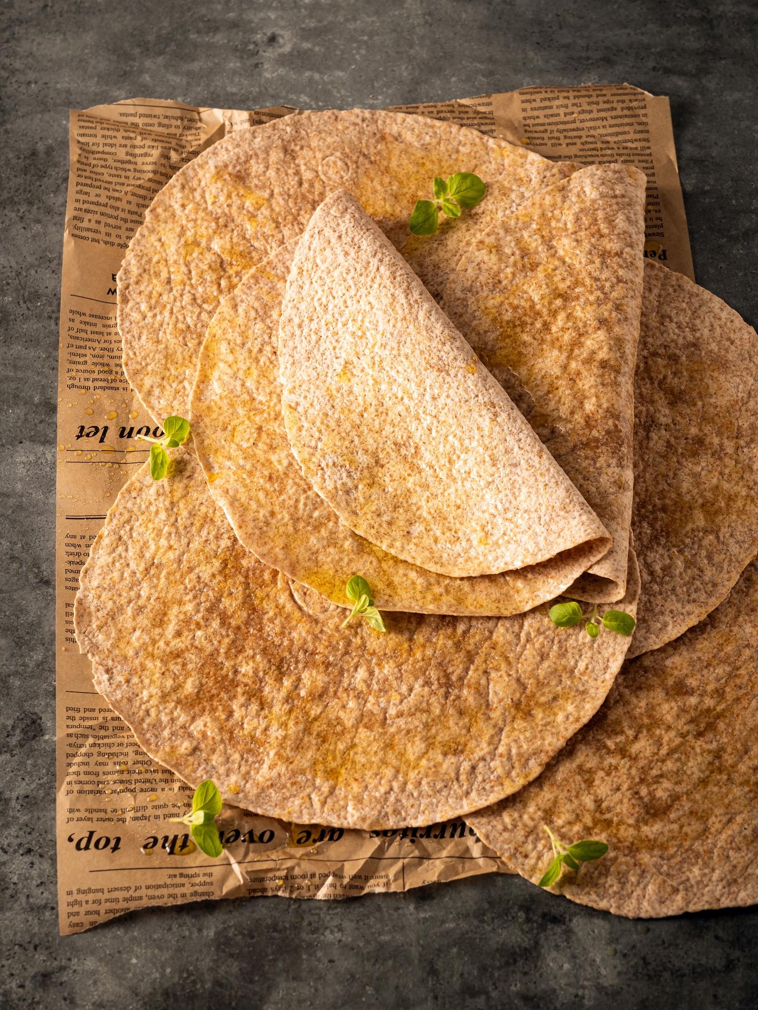 Házi teljes kiőrlésű tortilla