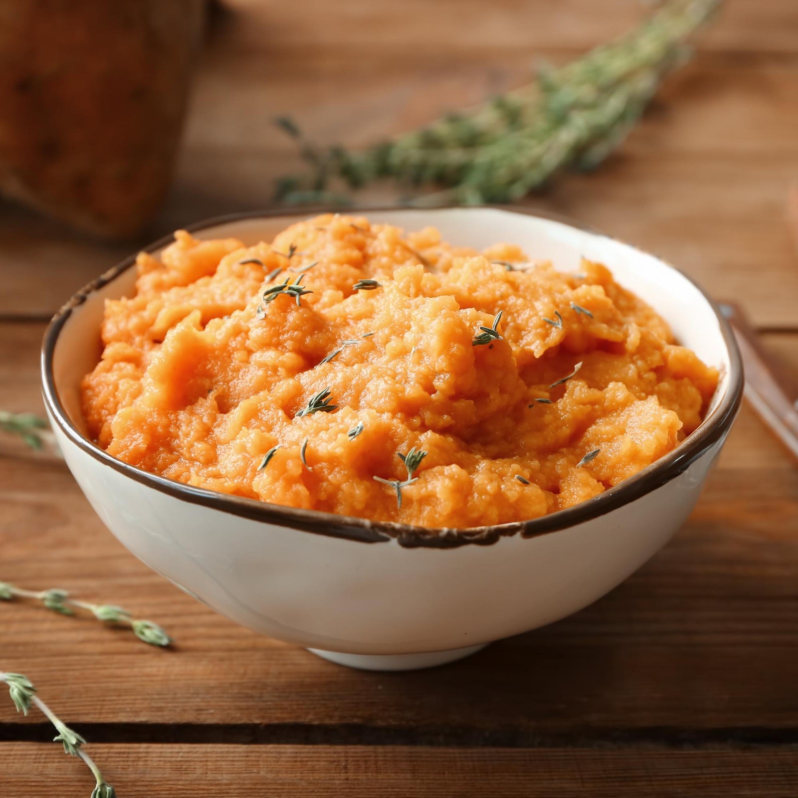 Édesburgonya-püré