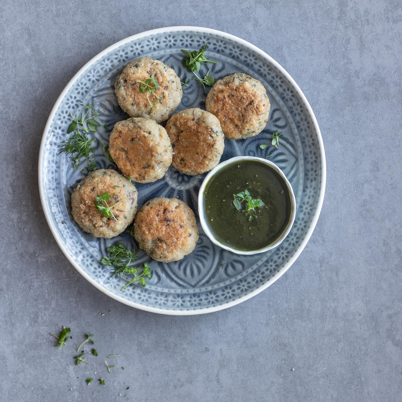 Halszelet süllőből zöldfűszer pestóval