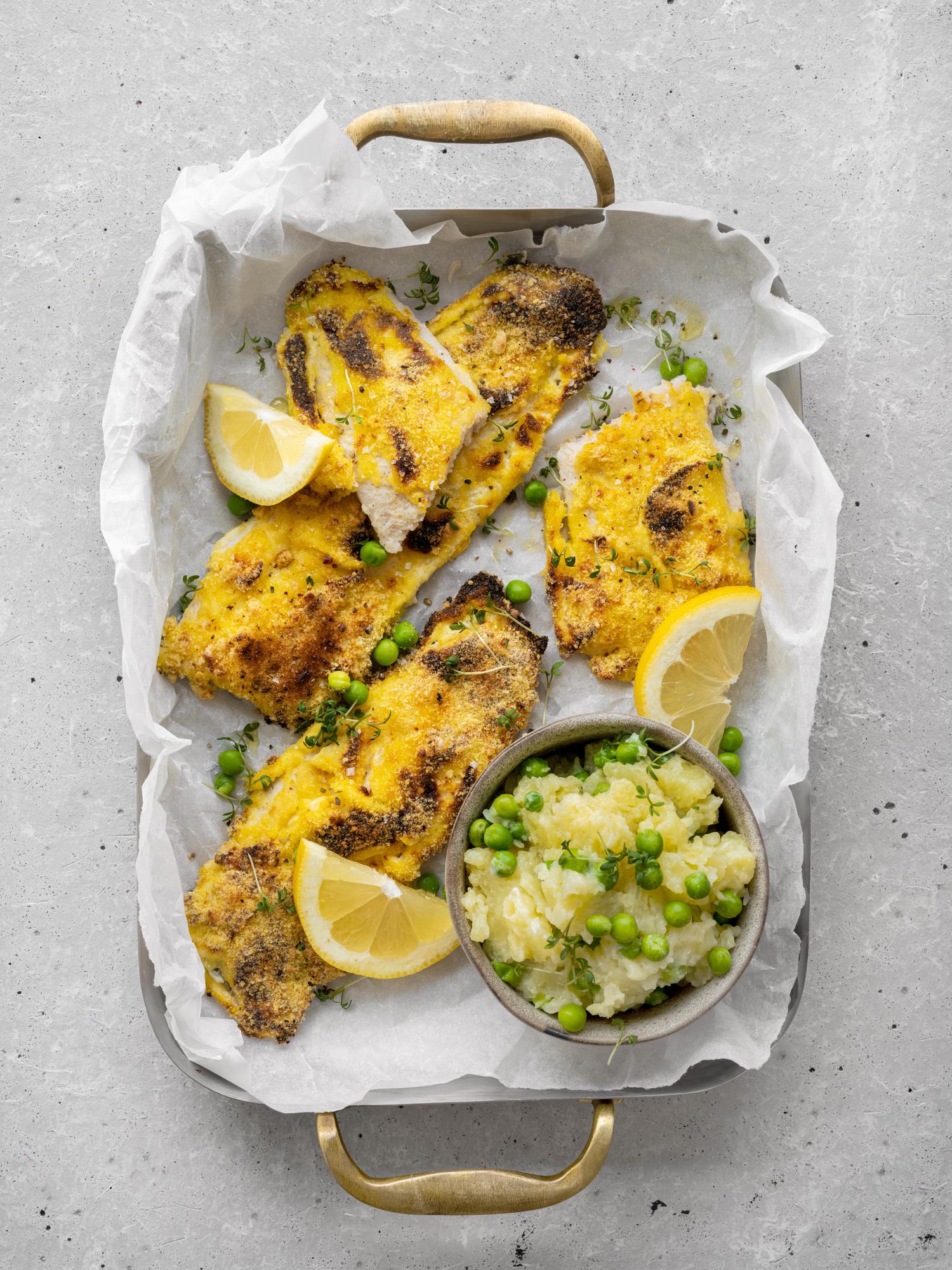 Pisztráng kukoricapelyhekben