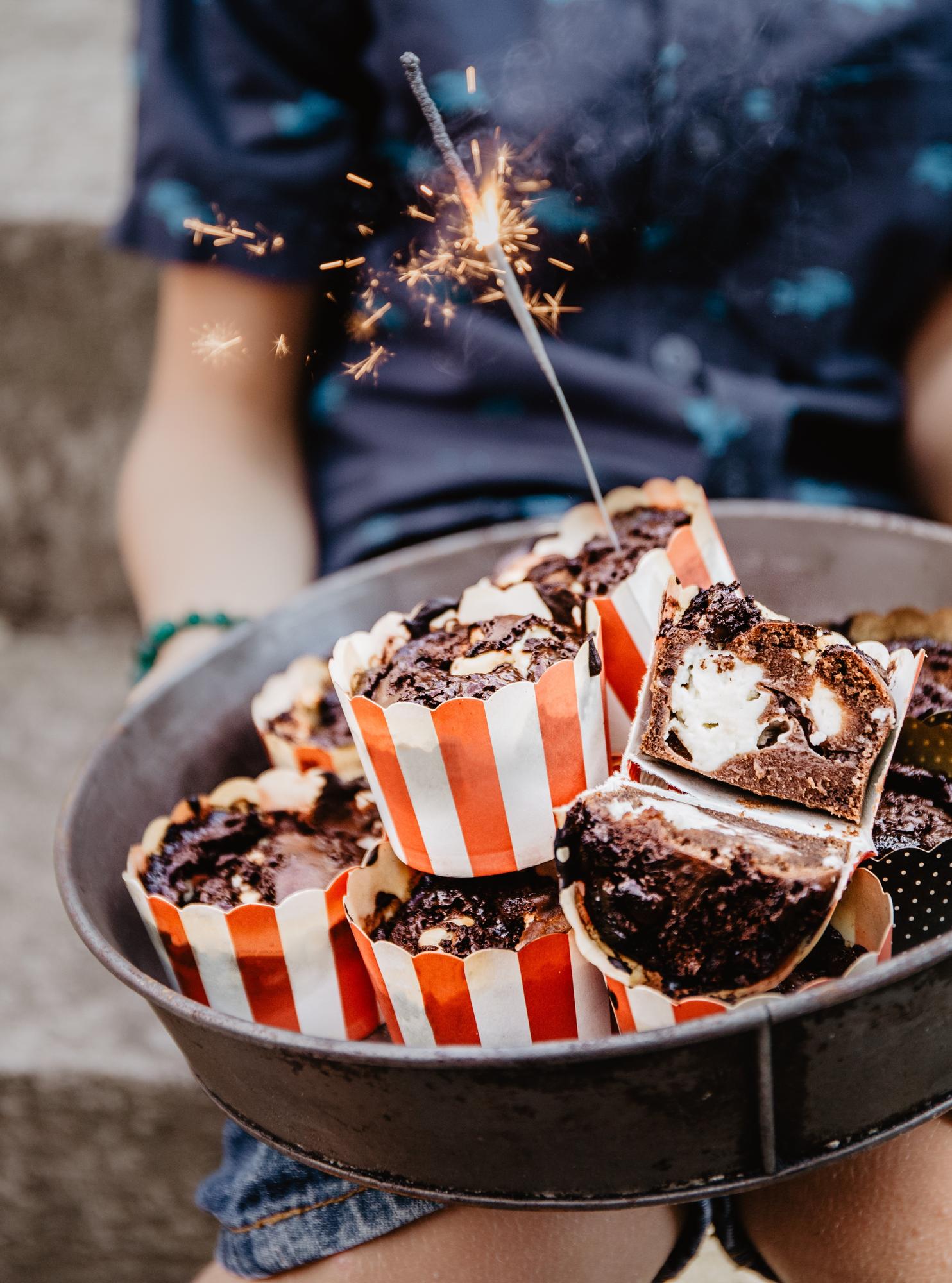 Töltött csokis muffin