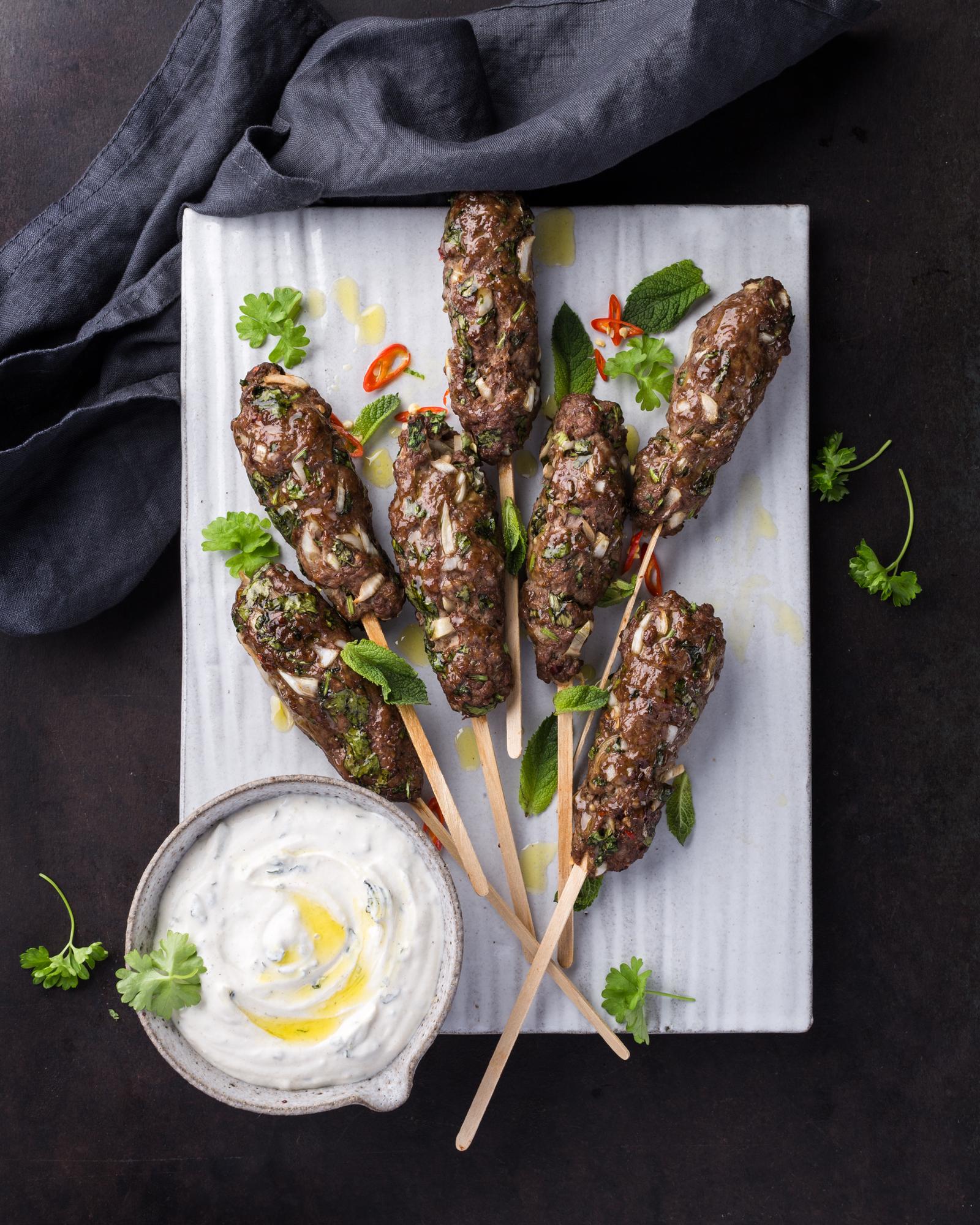 Marhahúsos kebab nyárson