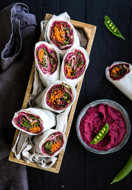 Wrap hummusszal