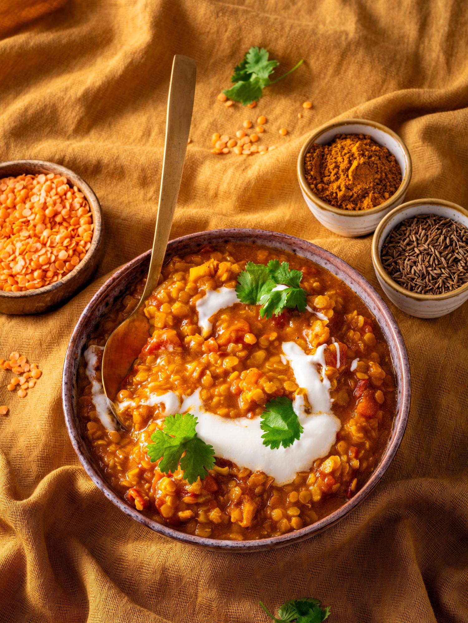 Indiai krémes vöröslencse dhal