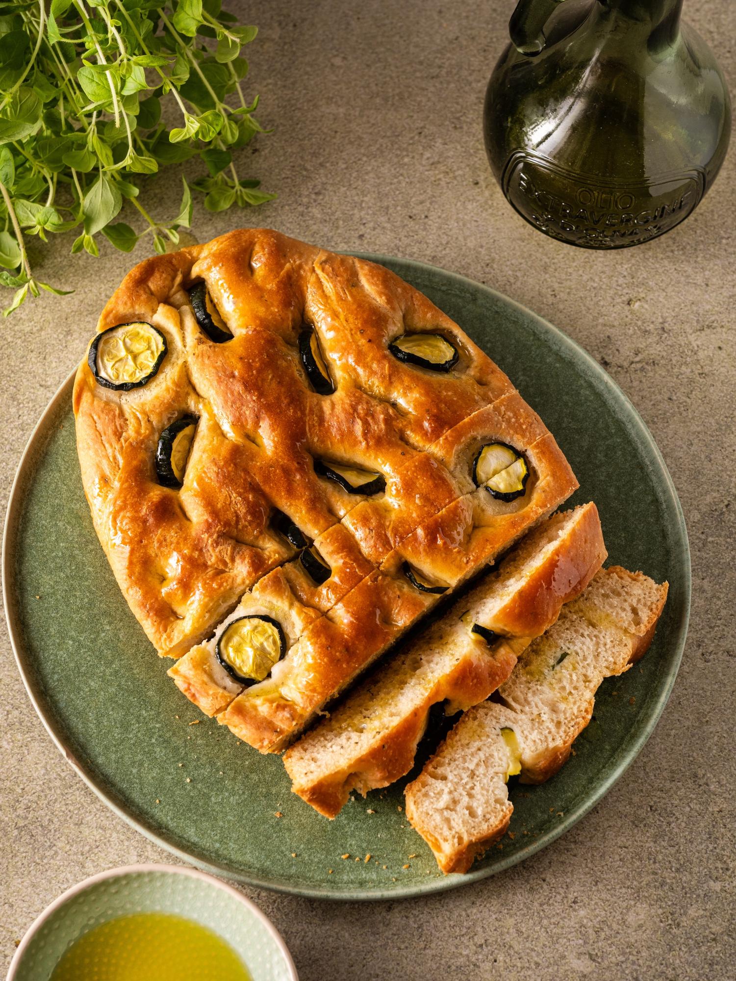 Olasz focaccia cukkinivel
