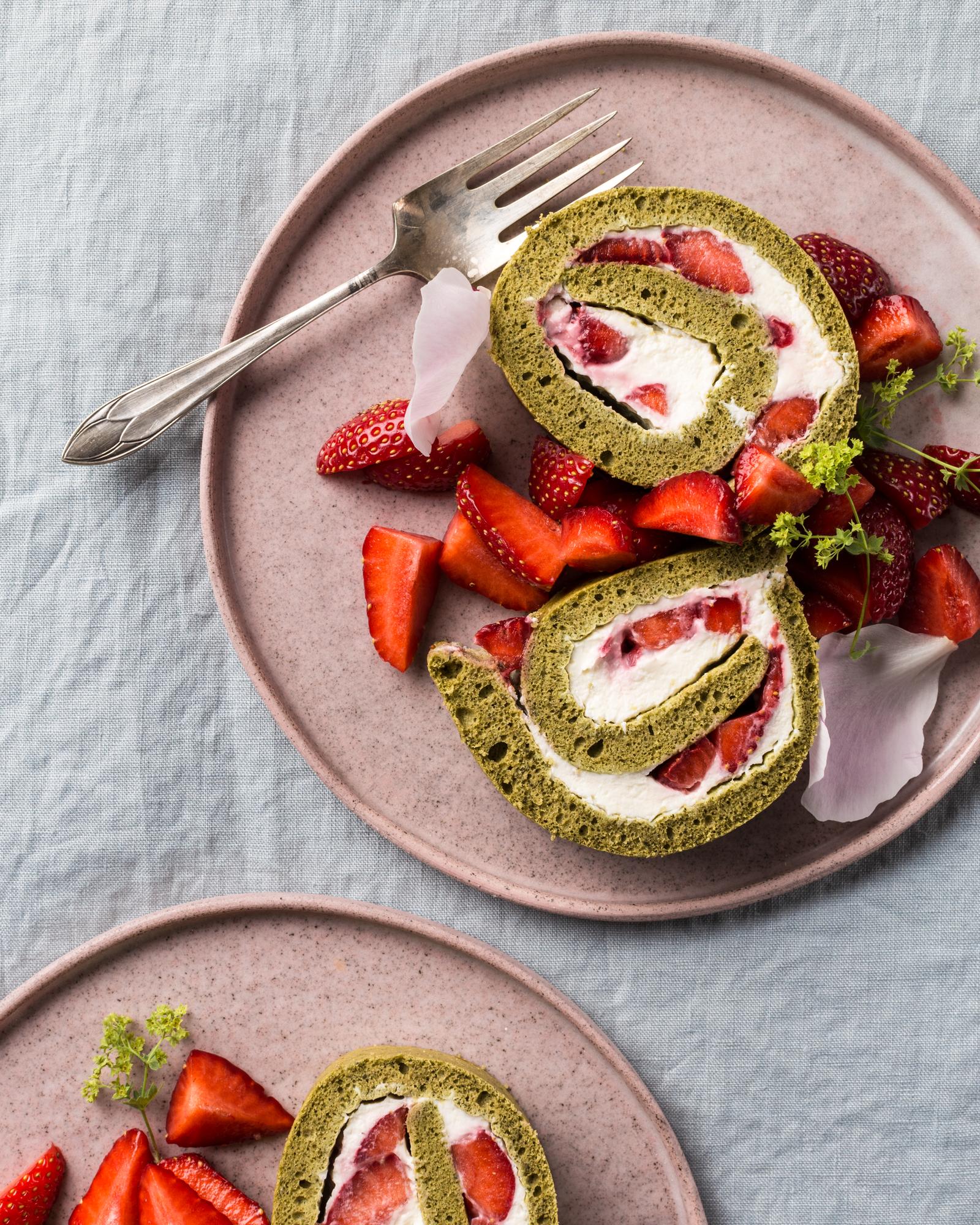Epres matcha-tekercs