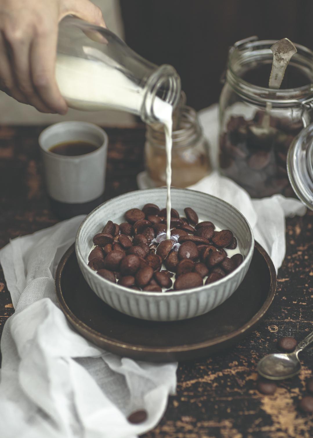 Kakaós tejbe való golyók