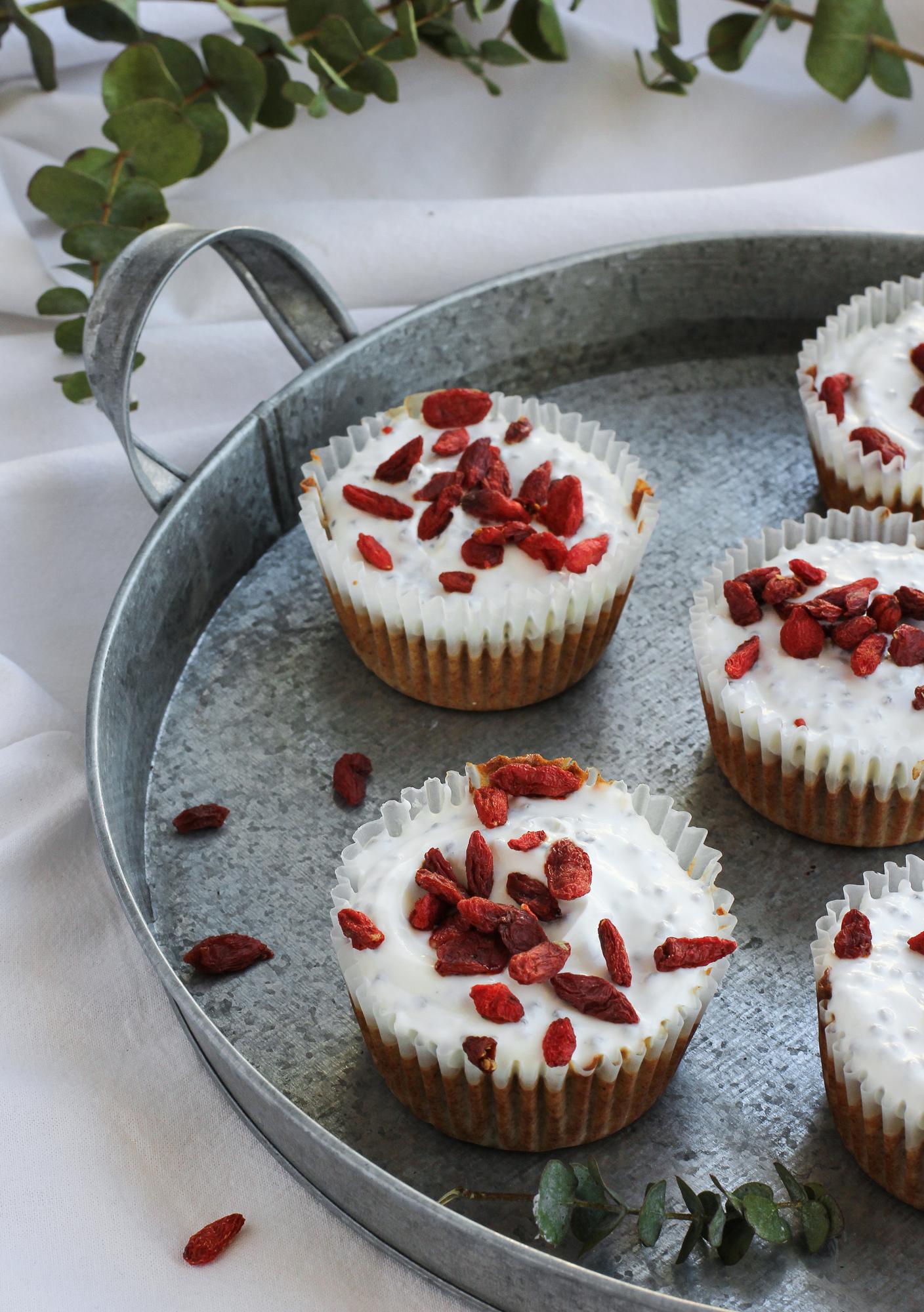 Répás muffin joghurtos öntettel