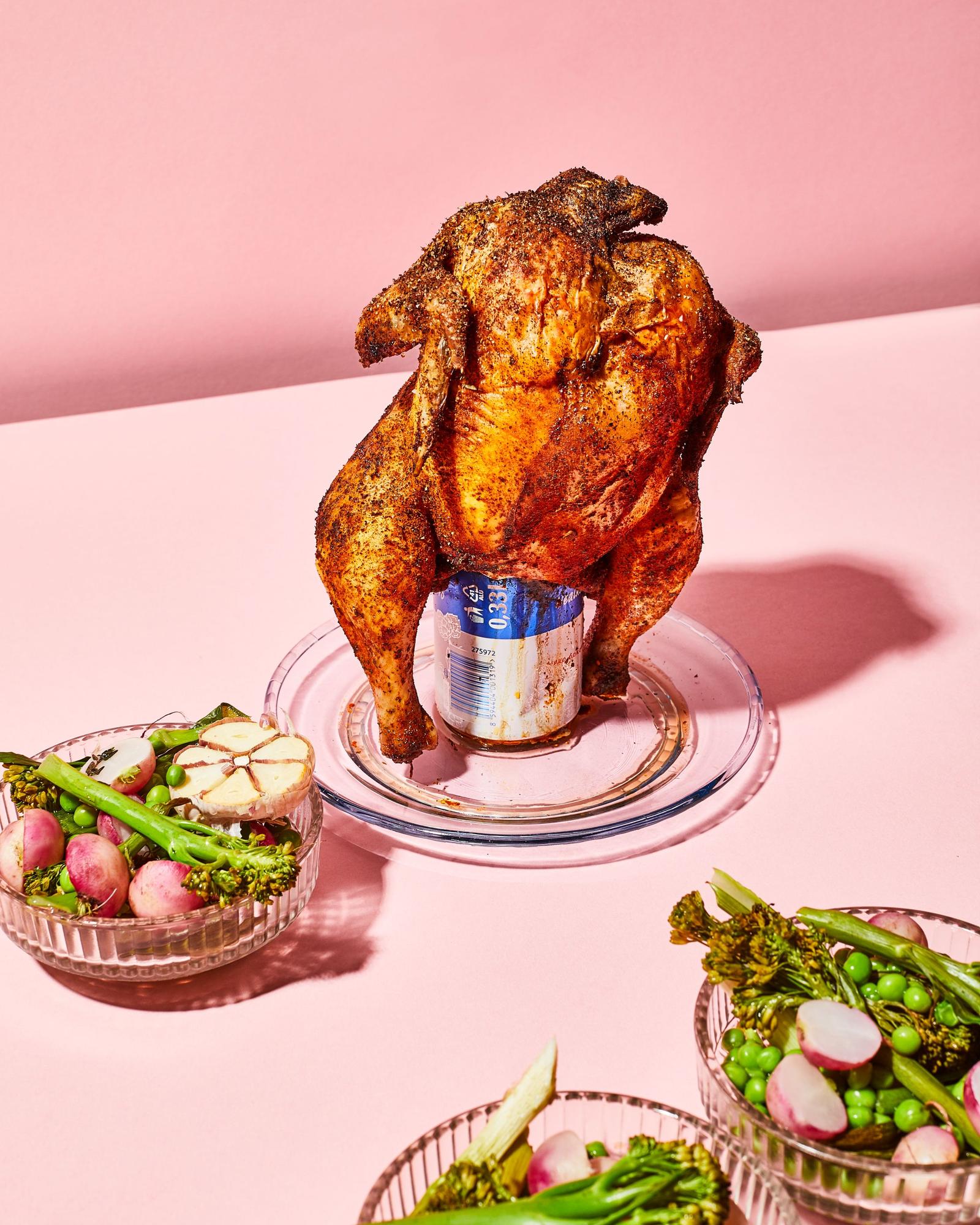 Dobozos sörös csirke tavaszi zöldségekkel