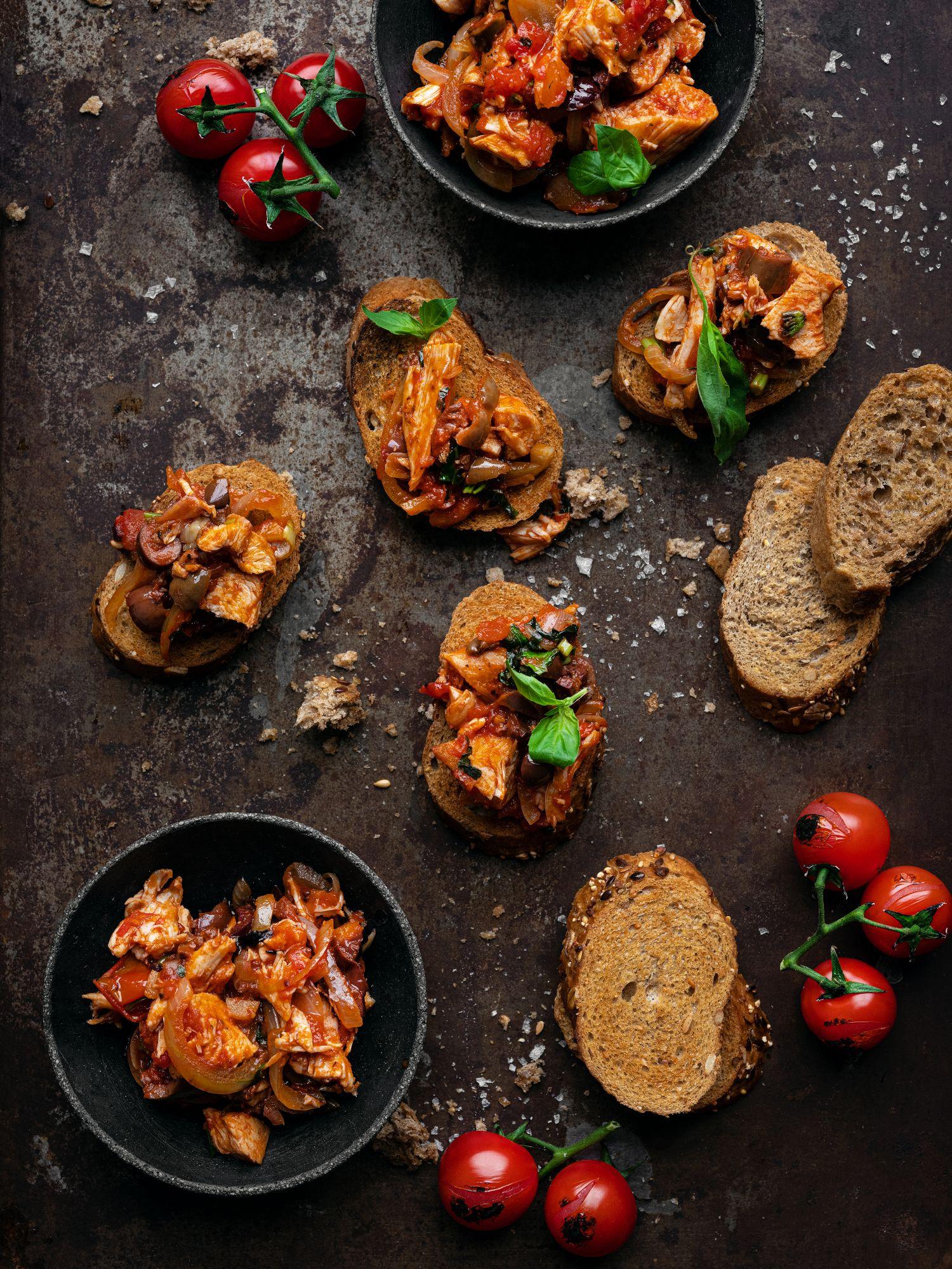 Csirkés bruschetta