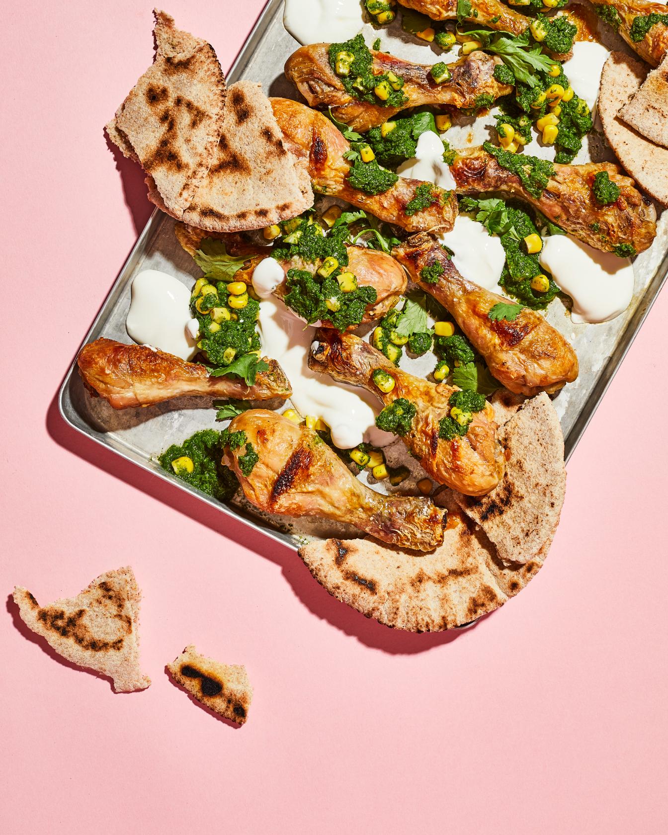 Csirkecomb koriander-salsával és kukoricával