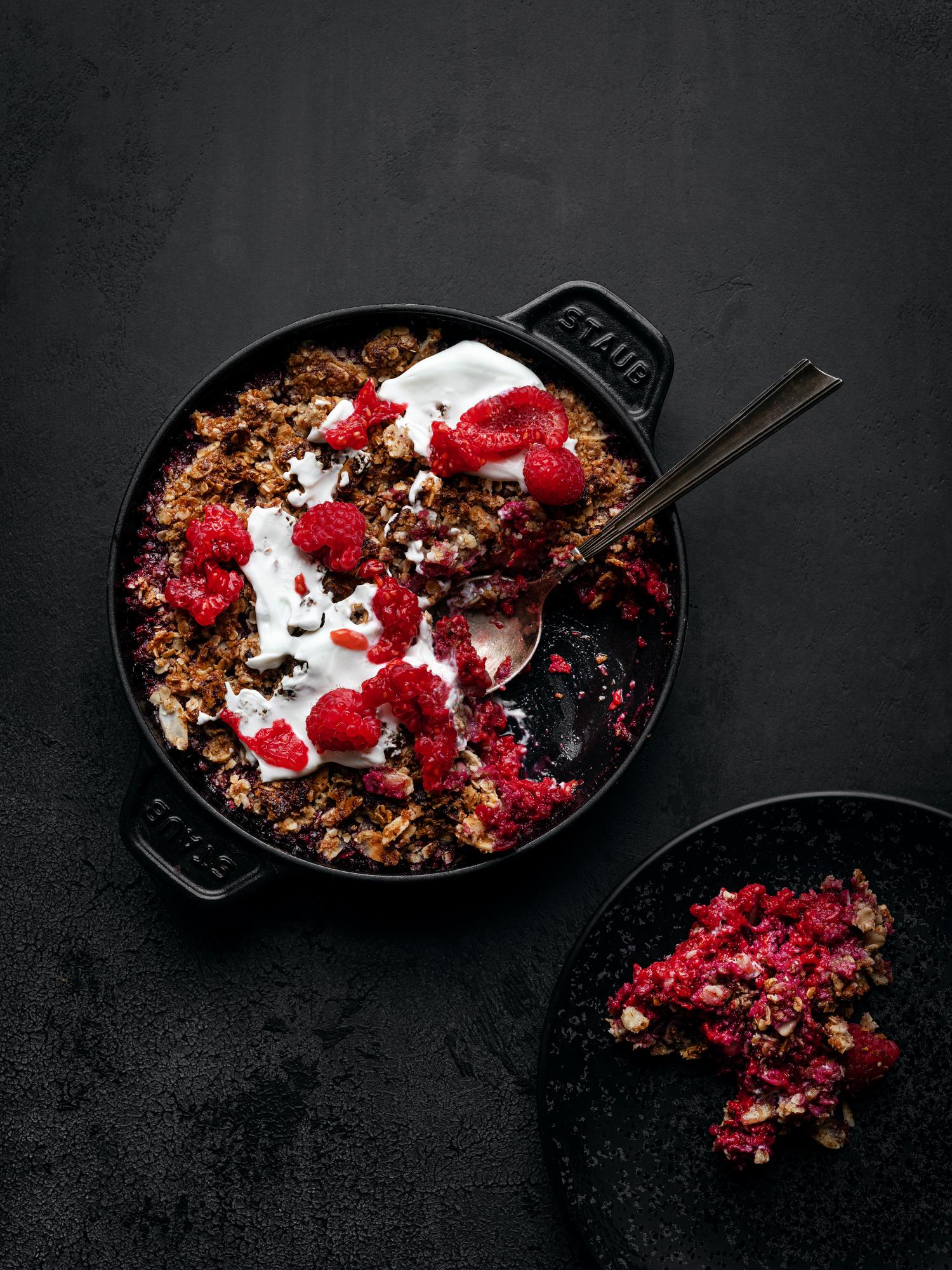 Málnás crumble
