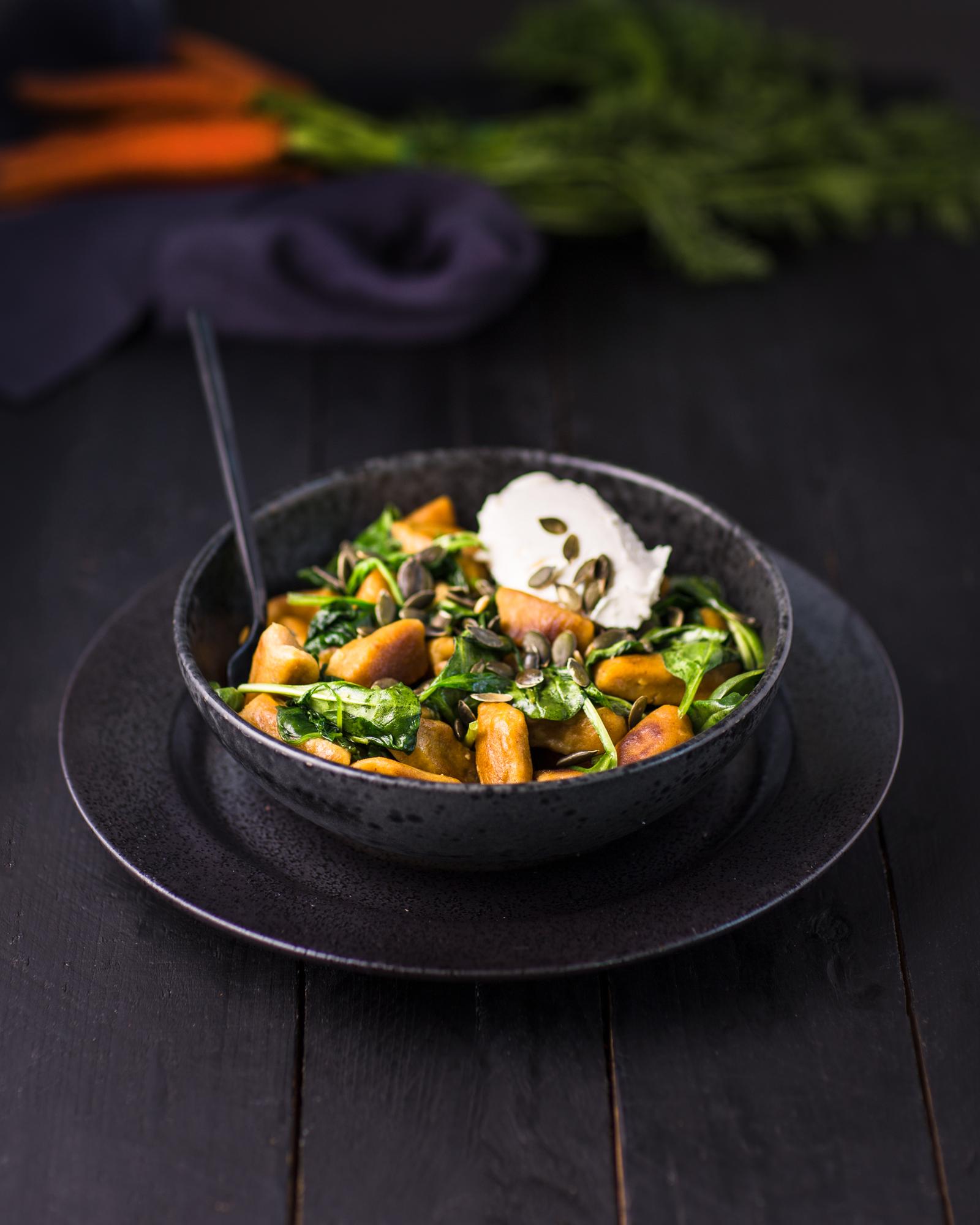 Sárgarépa gnocchi ricottával