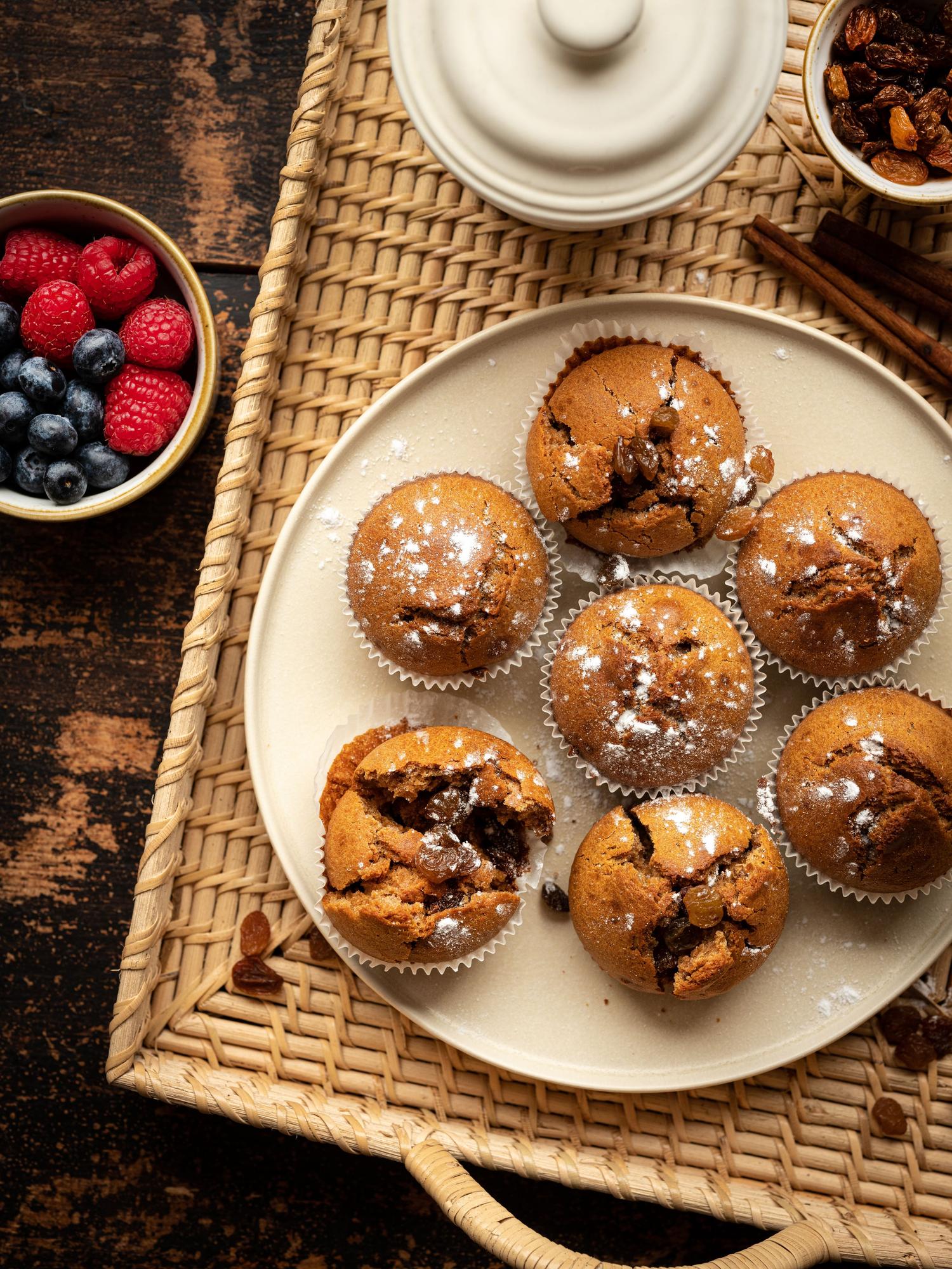 Fahéjas-mazsolás muffin