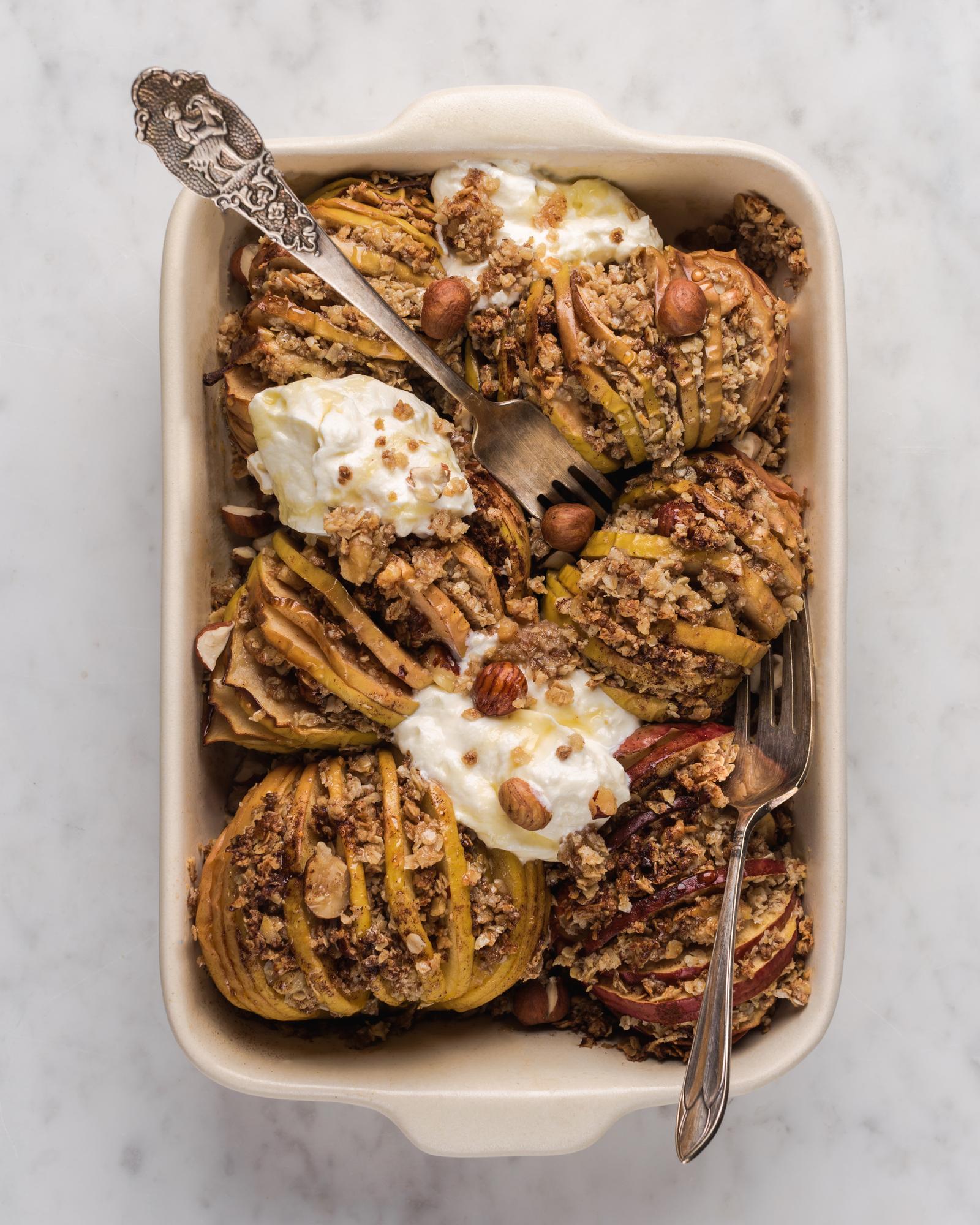 Hasselback sült alma