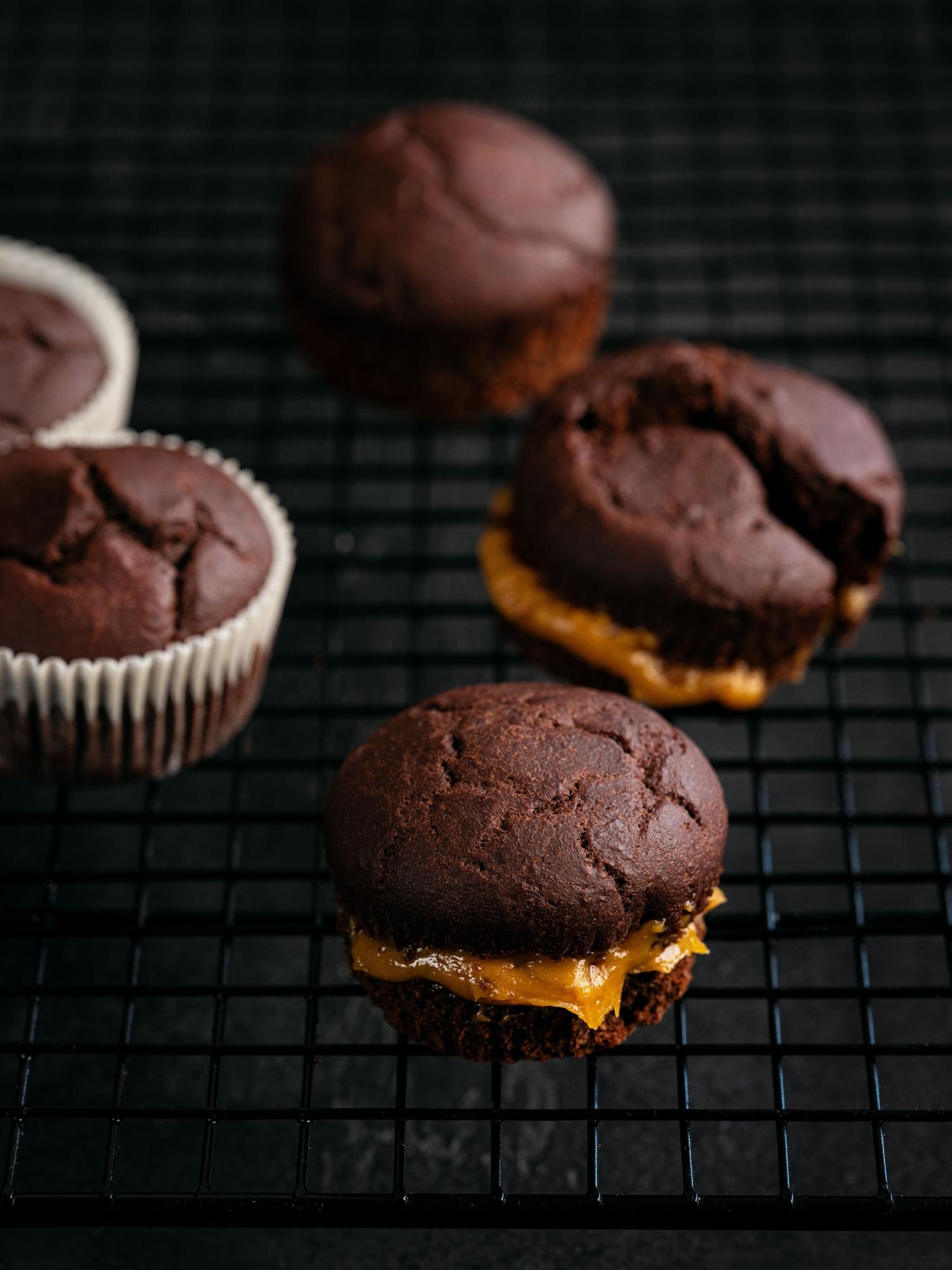 Töltött csokis muffin