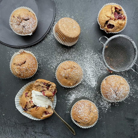Vörösáfonyás muffin