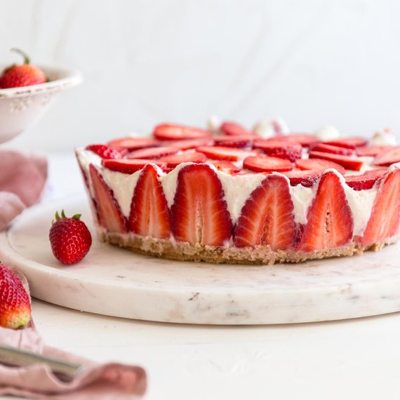 Túrós torta eperrel