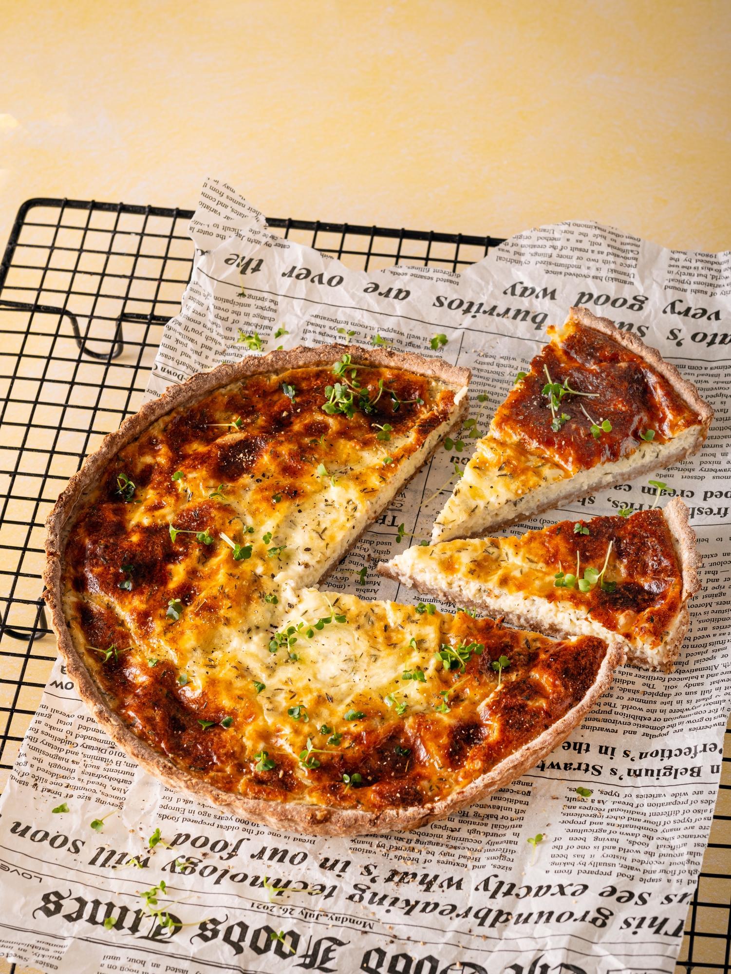 Sajtos quiche