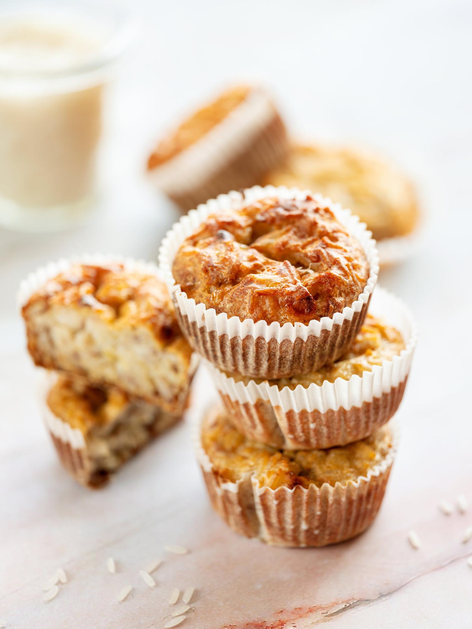 Rizs-banán muffin