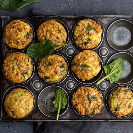 Spenótos muffin