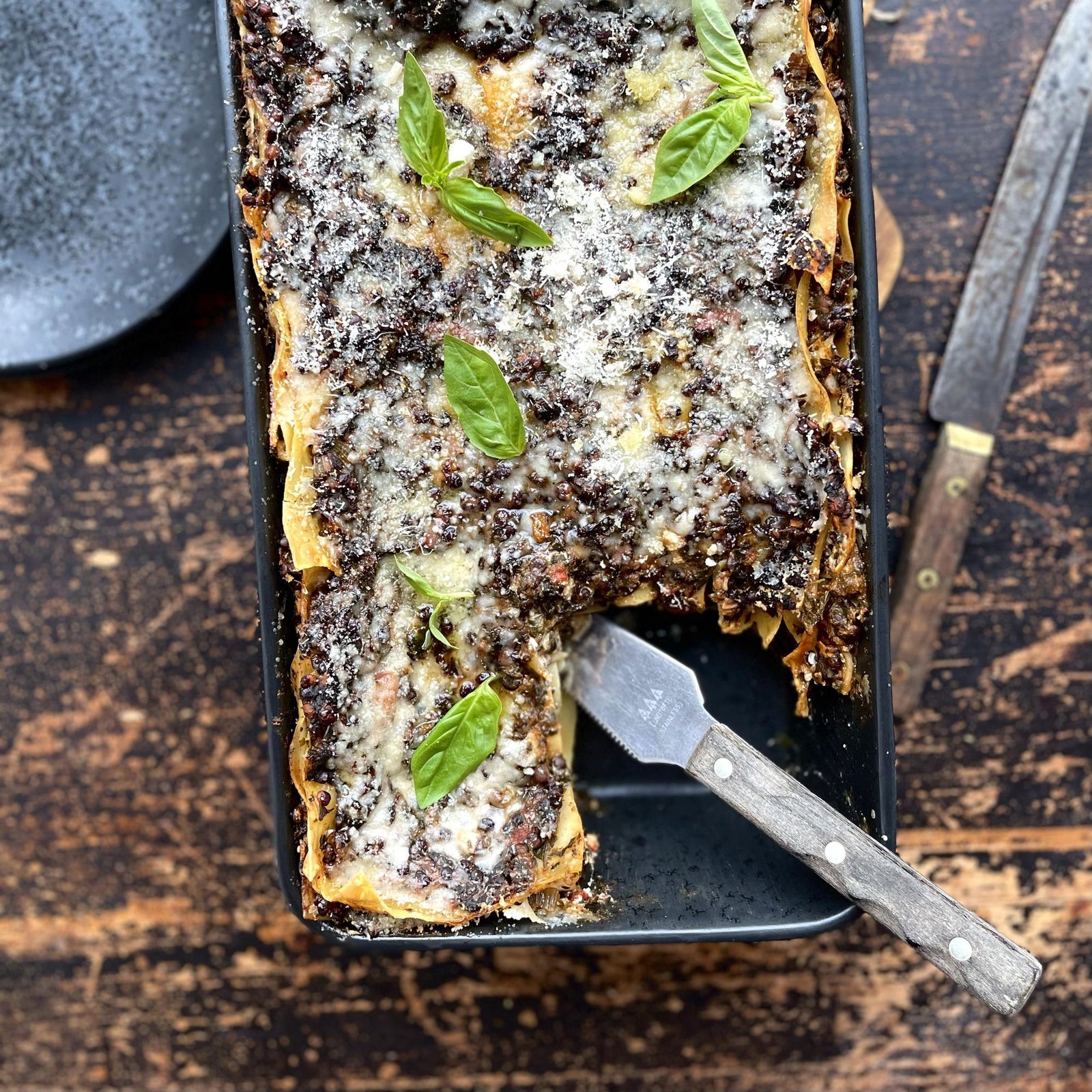Spenótos lasagne