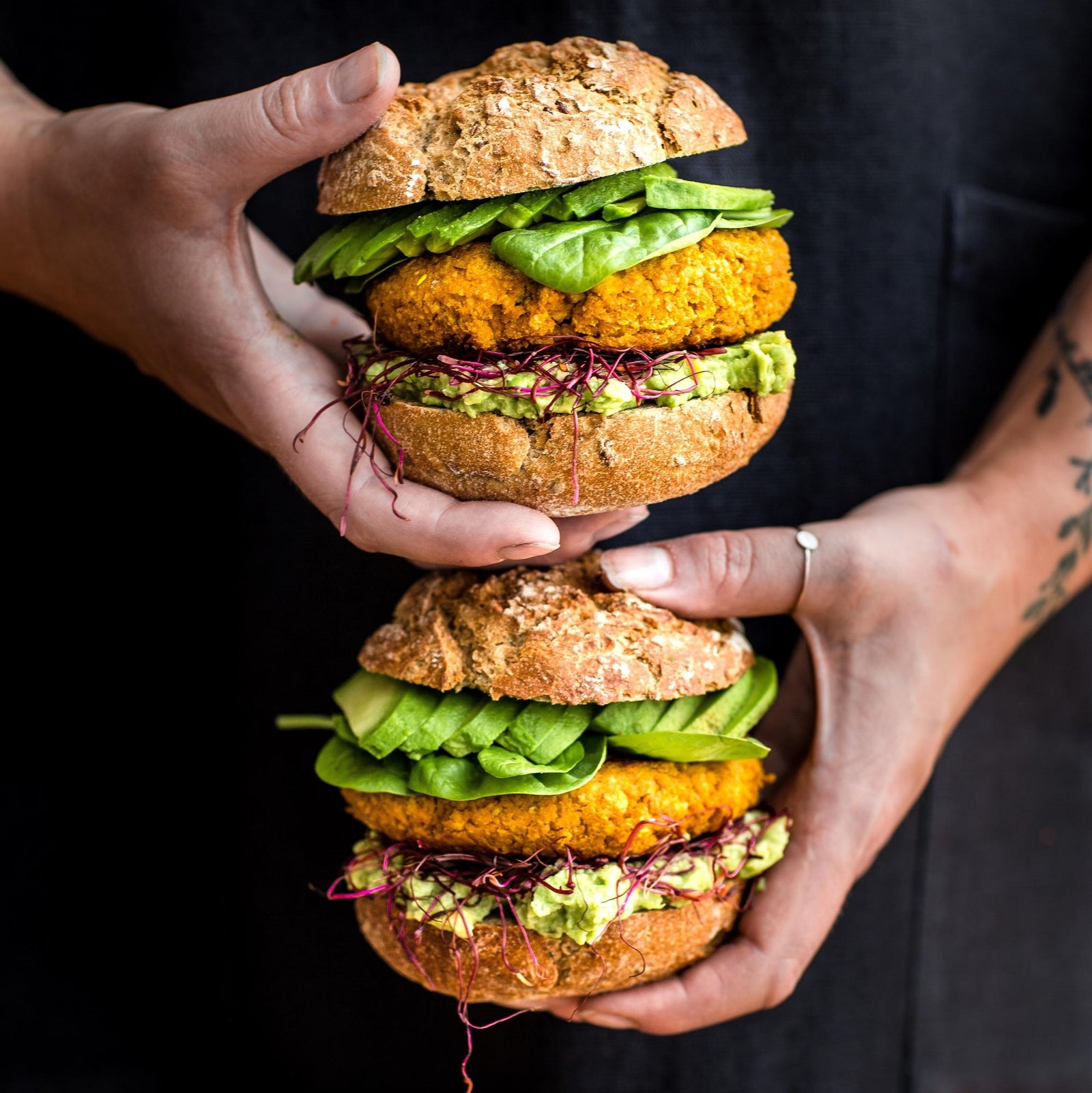 Tofu burger édesburgonyával