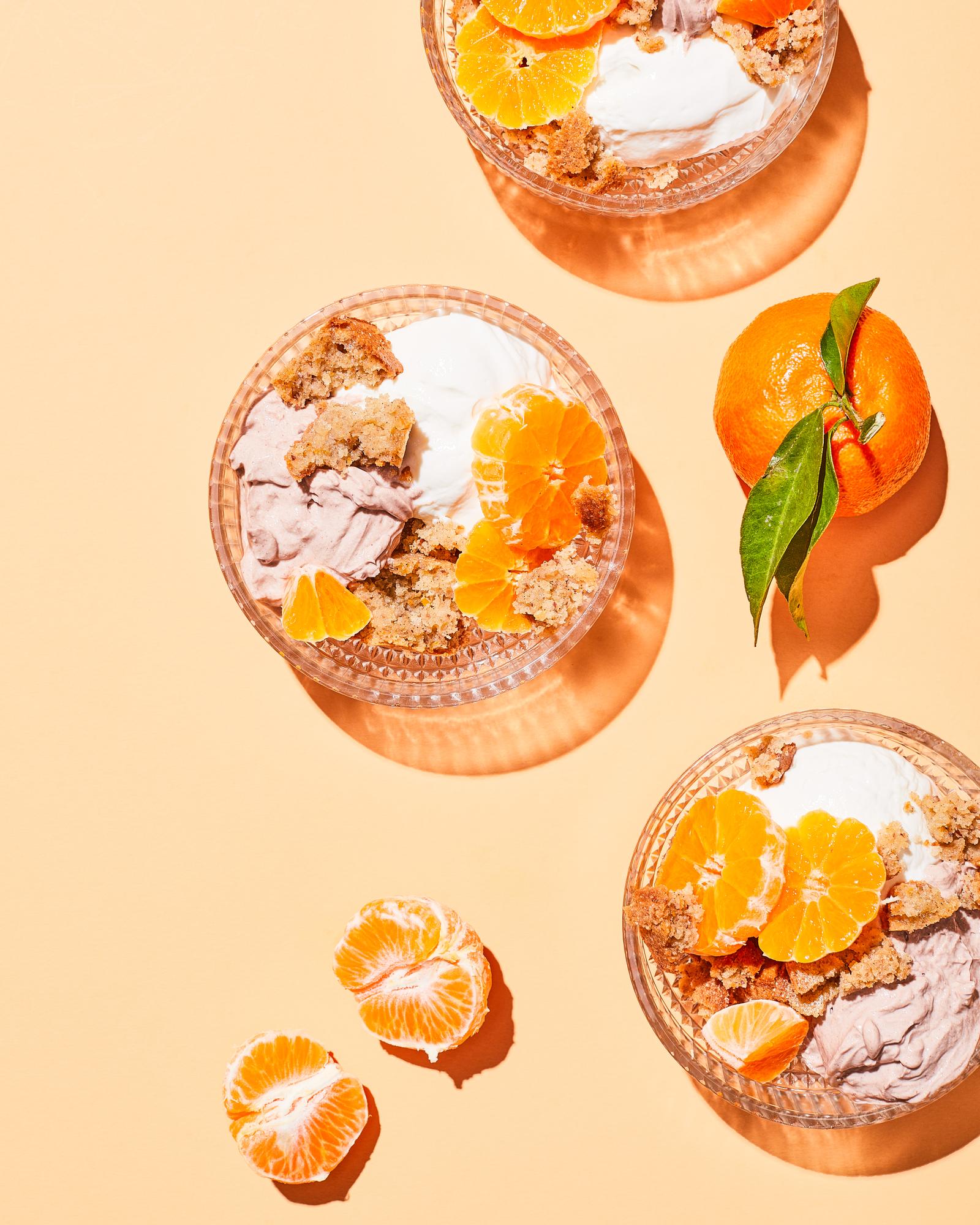 Trifle mandarinnal és túróval