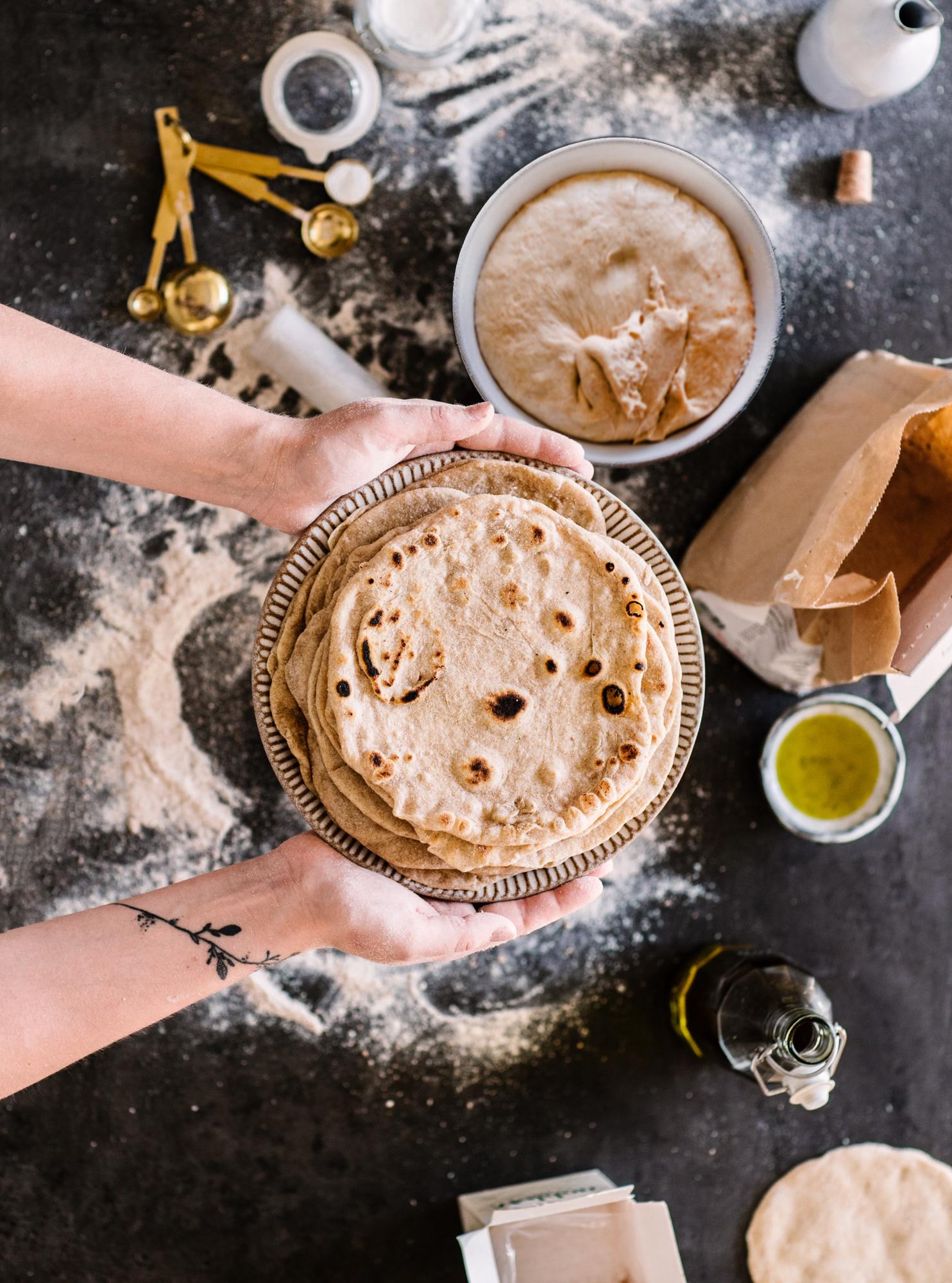 Teljes kiőrlésű tortilla