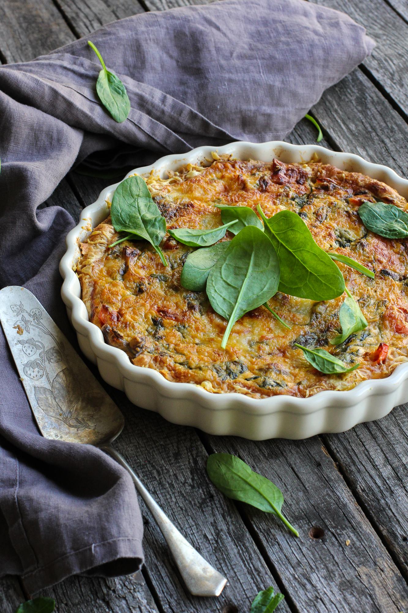 Teljes kiőrlésű quiche