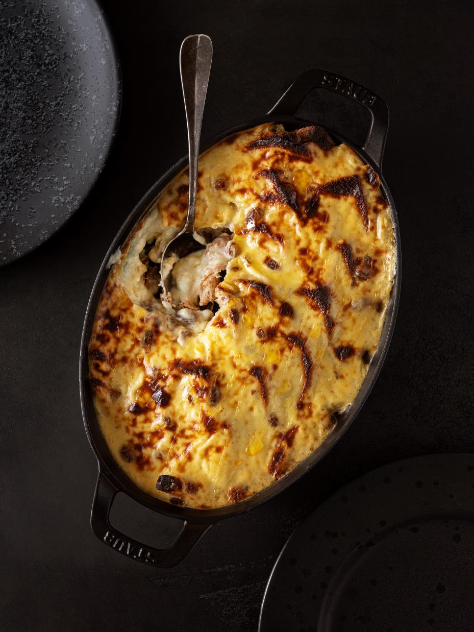Sütőben sült toastkenyér puddinggal