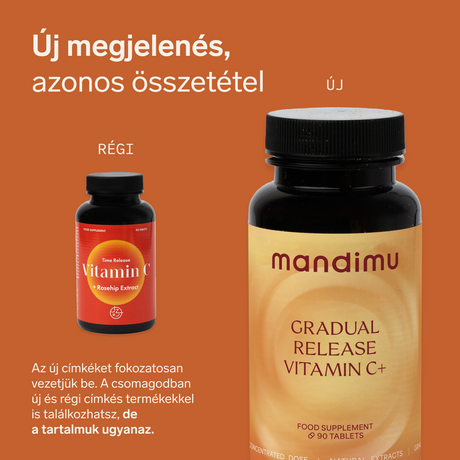 Fokozatosan felszabaduló C-vitamin csipkebogyó kivonattal