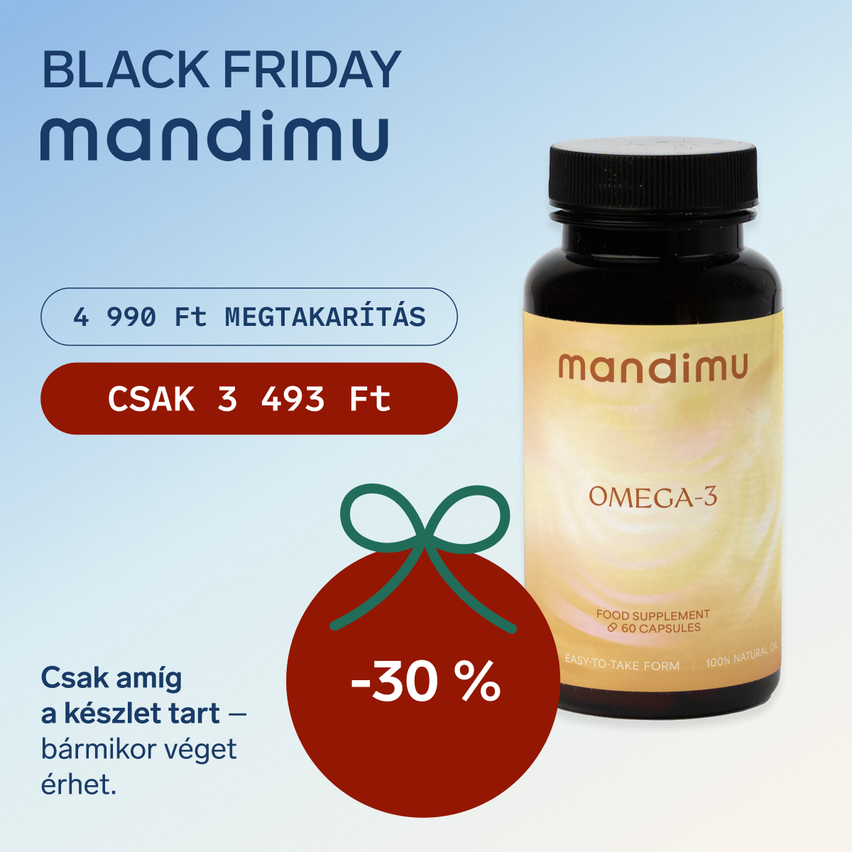 Black Friday – Omega-3 zsírsavak – 3493 Ft