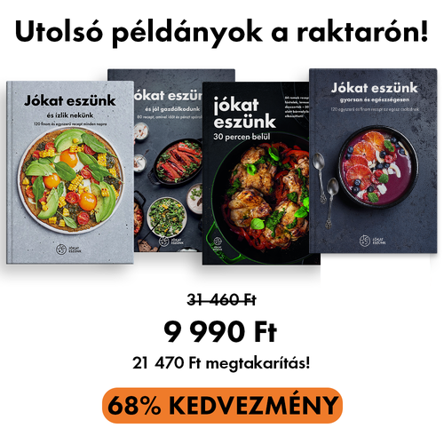 4 Jókat eszünk szakácskönyv-kiadás a legalacsonyabb áron 💚