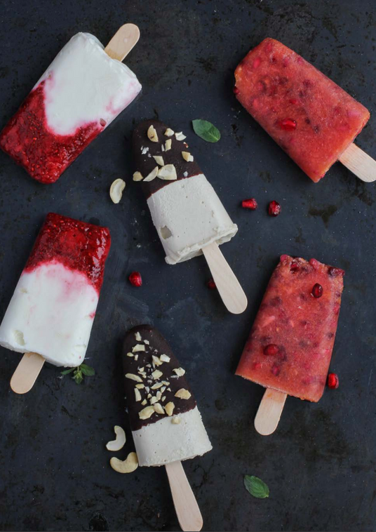 Gránátalmás-narancsos jégkrém