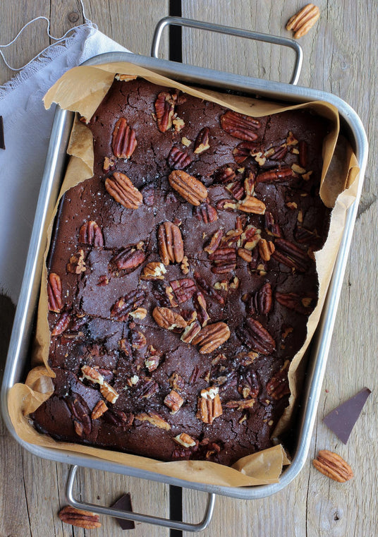 Pekándiós brownie-k