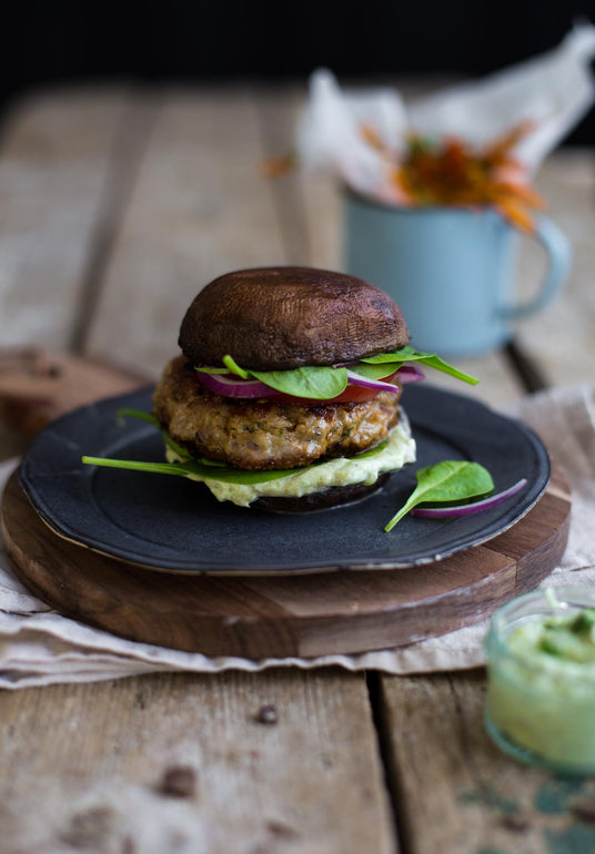 Portobellós pulykaburger