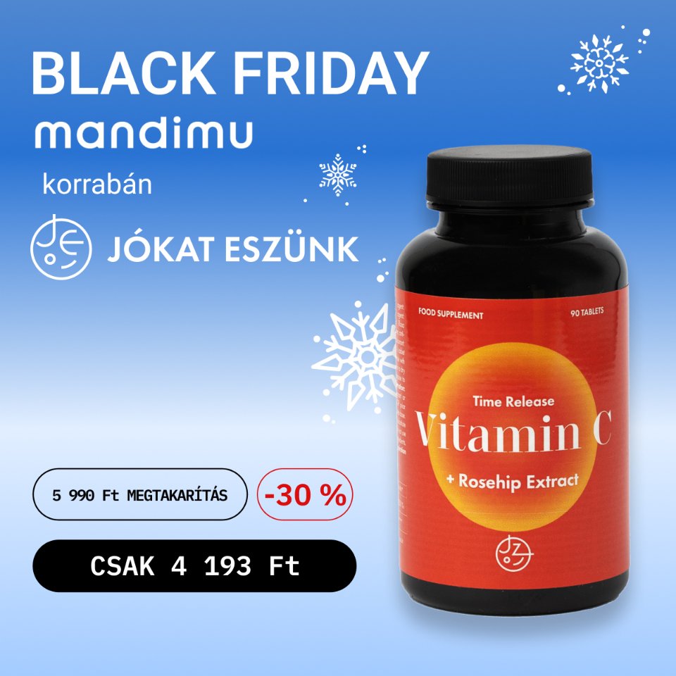 Fokozatosan felszabaduló C-vitamin csipkebogyó kivonattal